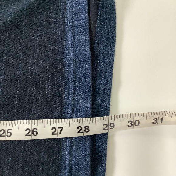 Geoffrey Beene Mens Polo Shirt Long Sleeve Blue Horizontal Stripes Heavy Weight - Picture 7 of 7
